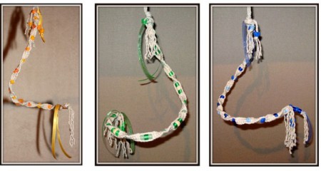 Balançoire en macramé & perles 